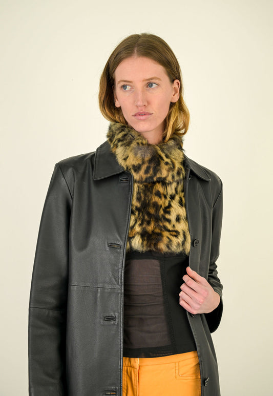 Fur Leopard Dickey Stole