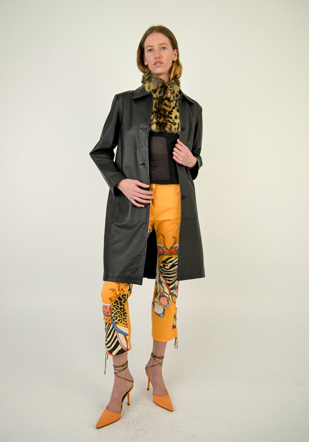 Sable Leather Panel Coat