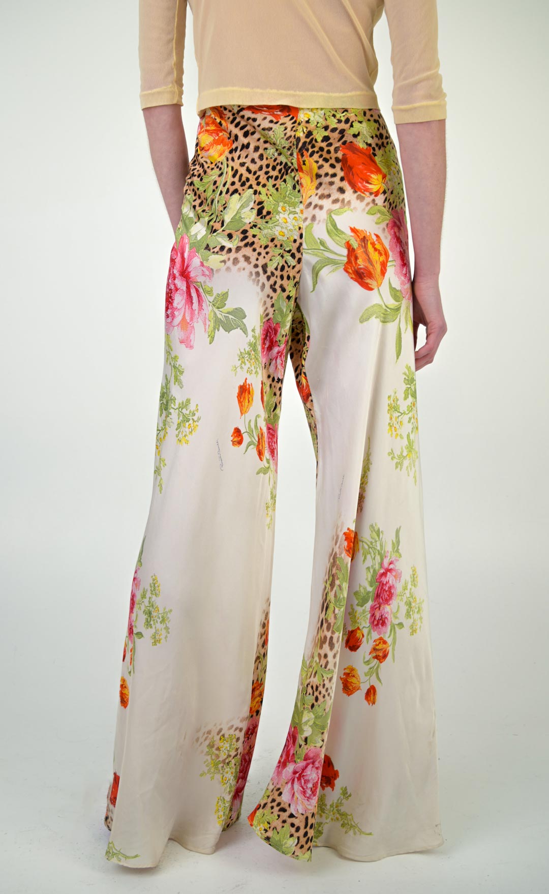 Roberto Cavalli Silk Palazzo Pants