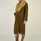 Fox Fur Olive Wool Coat