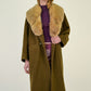 Fox Fur Olive Wool Coat