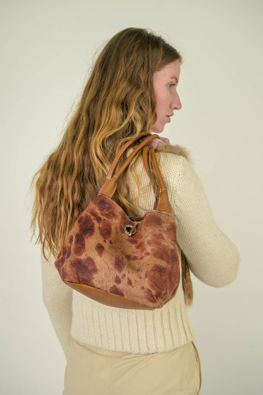Gingerbread Cowhide Purse