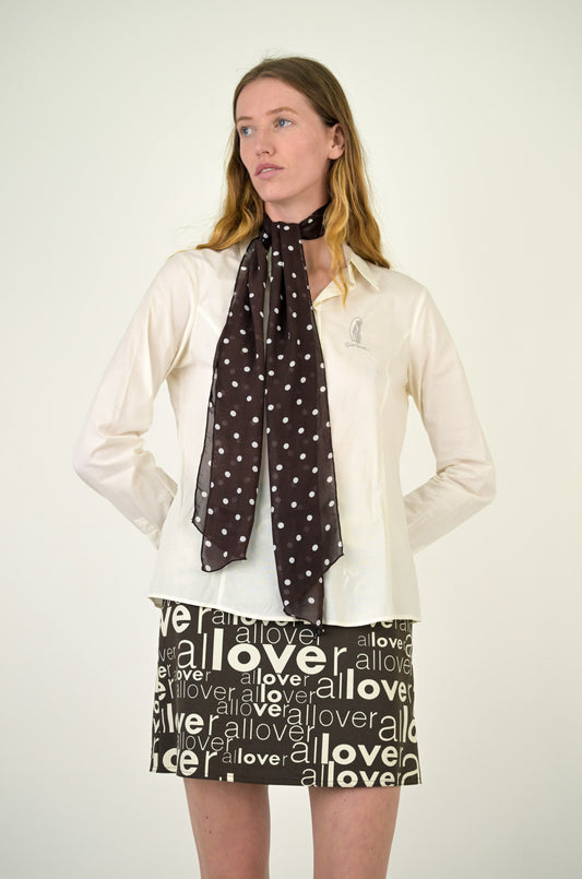 Espresso Polka Dot Scarf