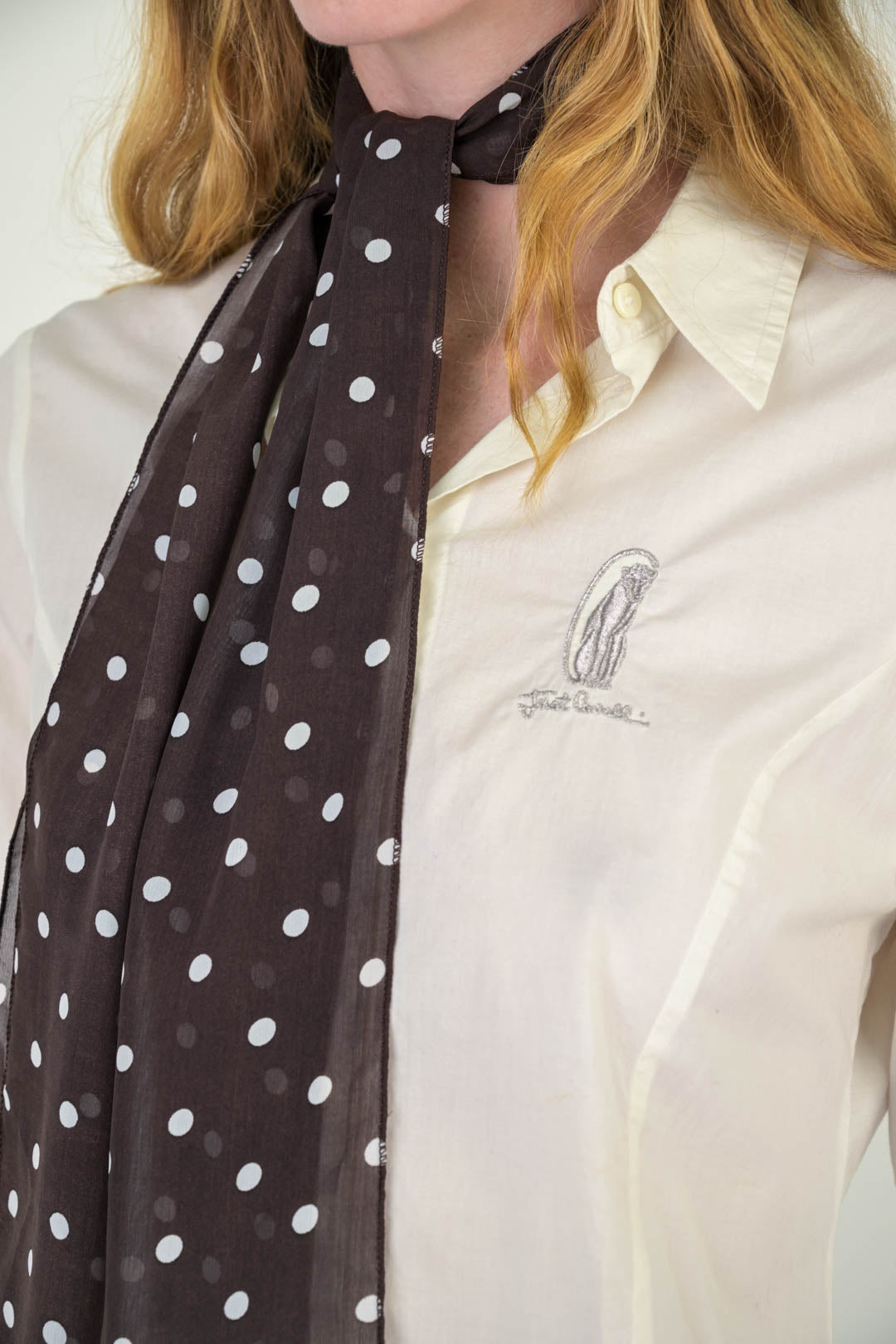 Espresso Polka Dot Scarf