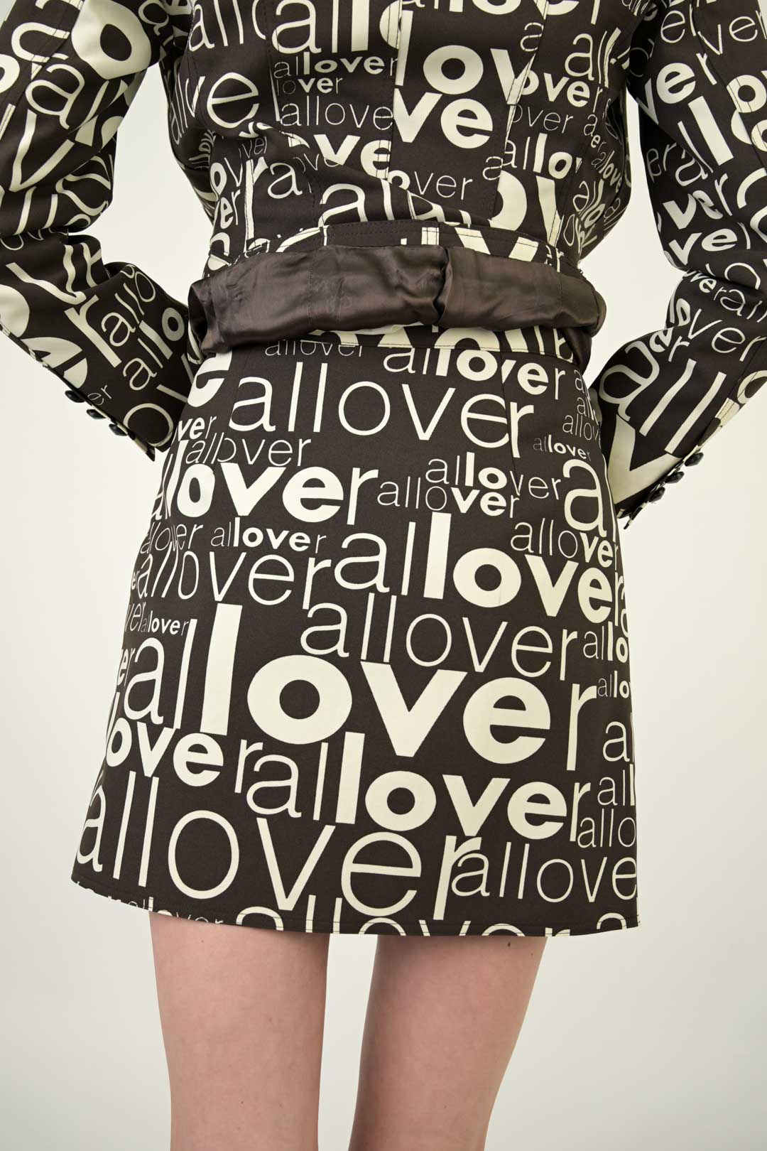 Moschino "Love All Over" Skirt Suit