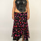 Lipstick Silk Skirt