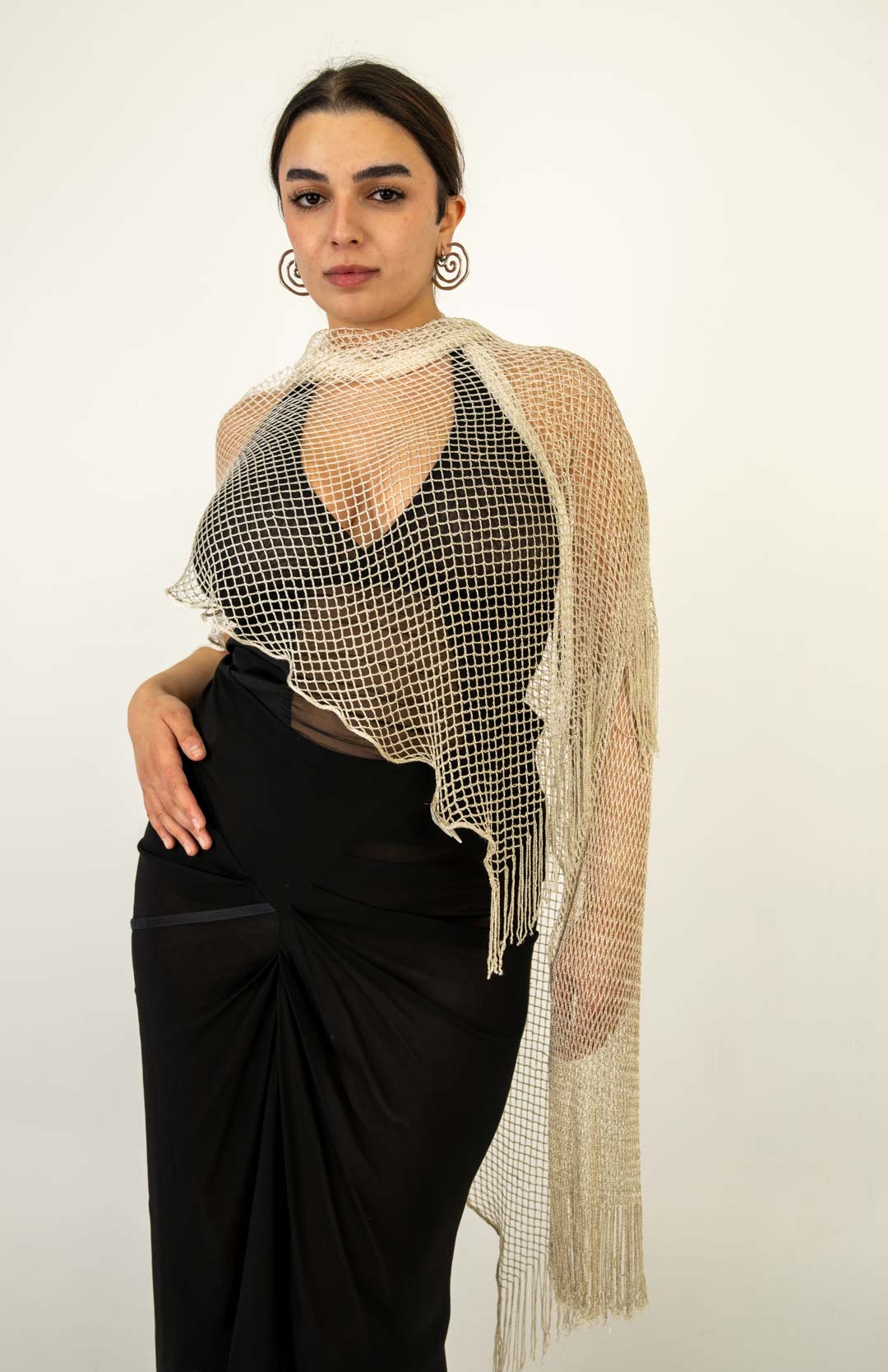 Furla Pearl Fishnet Shawl