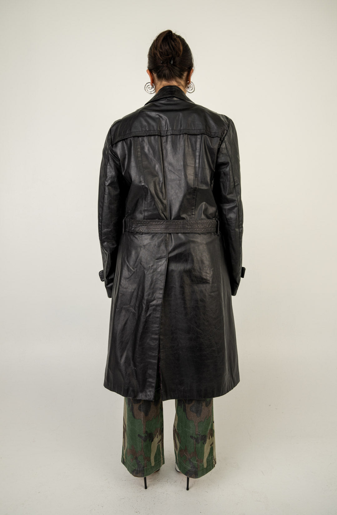 Charred Leather Trench