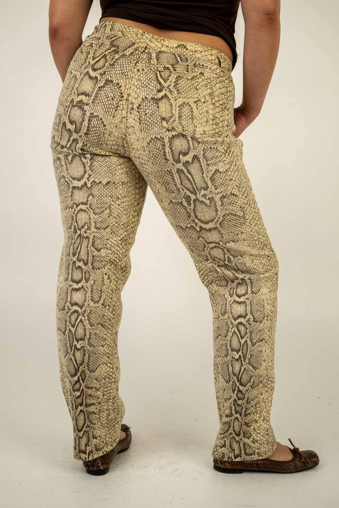 Roberto Cavalli Snake Print Pants