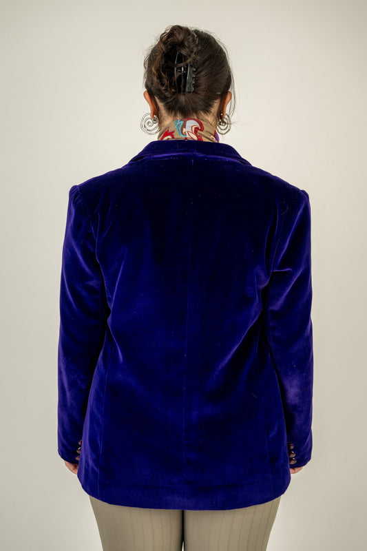 Heliotrope Velvet Blazer