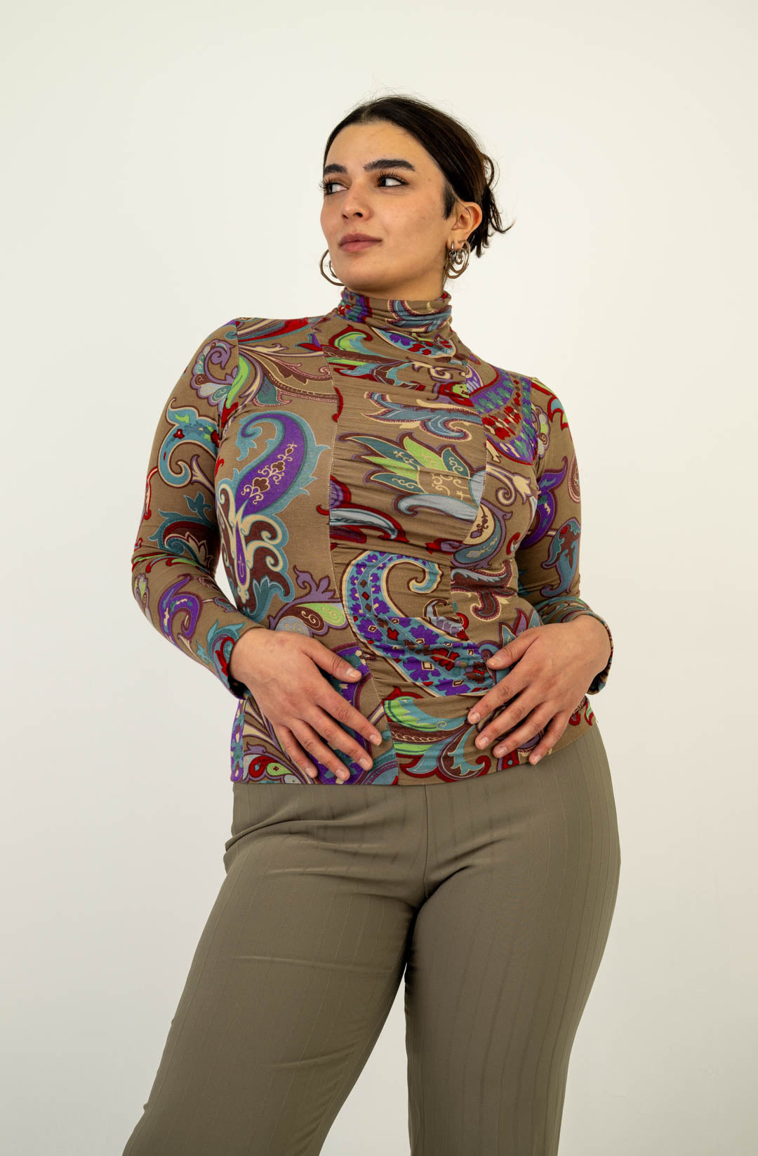 Etro Paisley Turtleneck Top