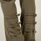 Army Buckle Pinstripe Trousers