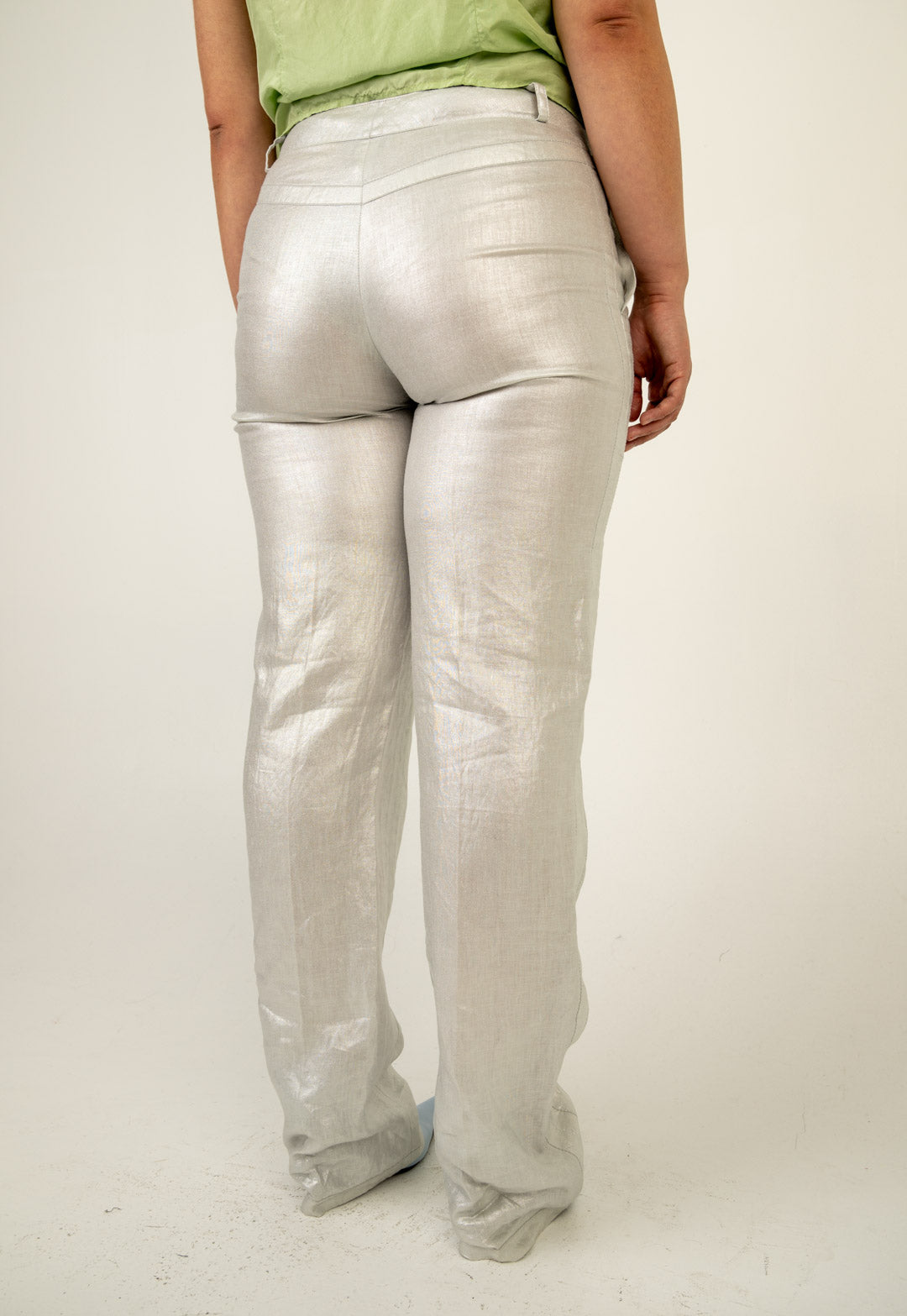 Silver Linen Trousers
