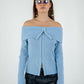 Sky Blue Shoulder Knit