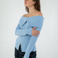 Sky Blue Shoulder Knit