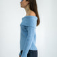 Sky Blue Shoulder Knit