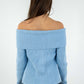 Sky Blue Shoulder Knit