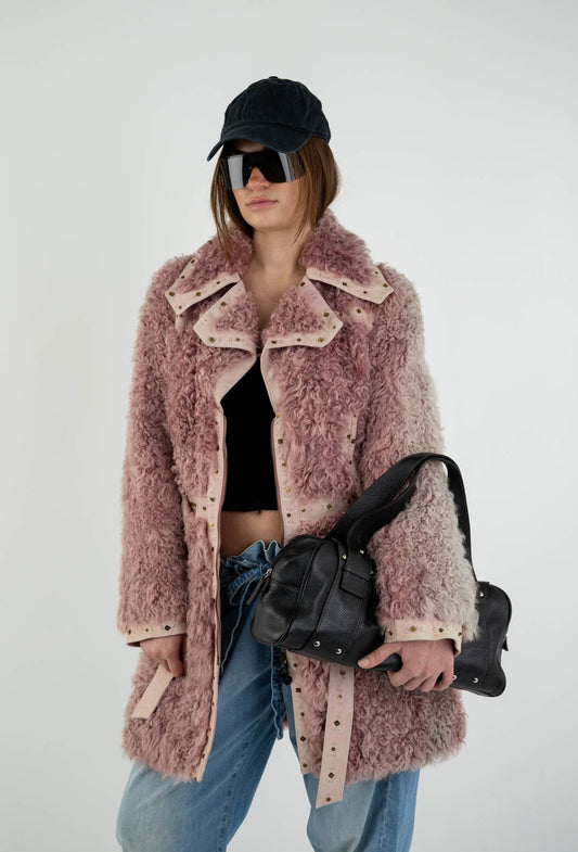 Blush Shearling Coat