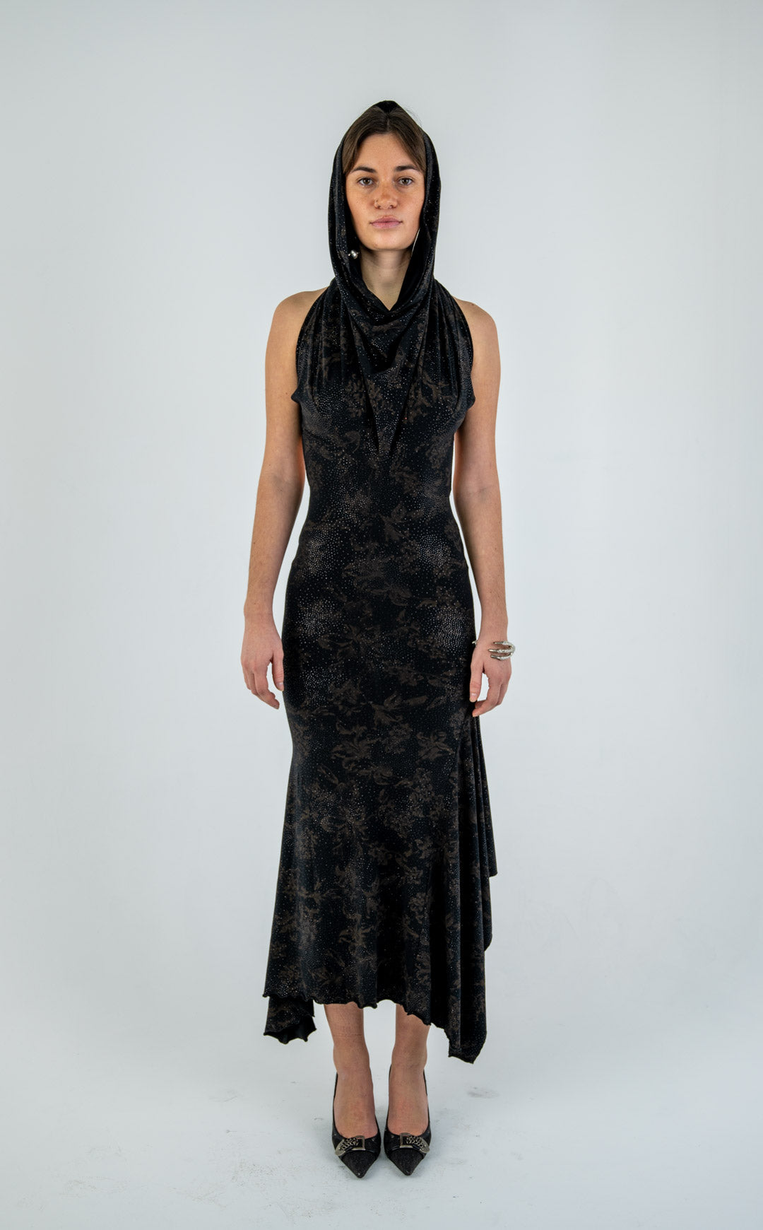 Hooded Glimmer Dress