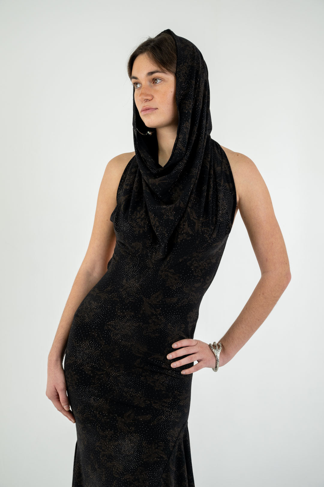 Hooded Glimmer Dress