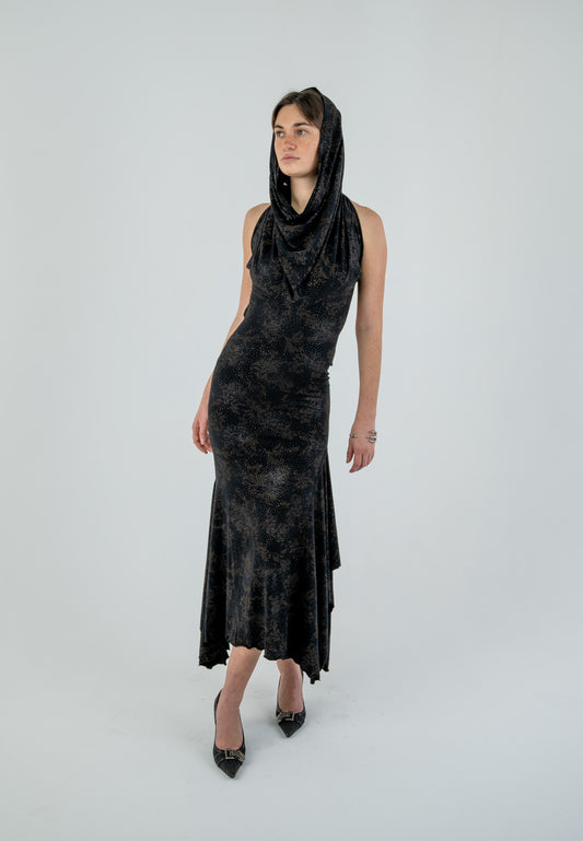 Hooded Glimmer Dress