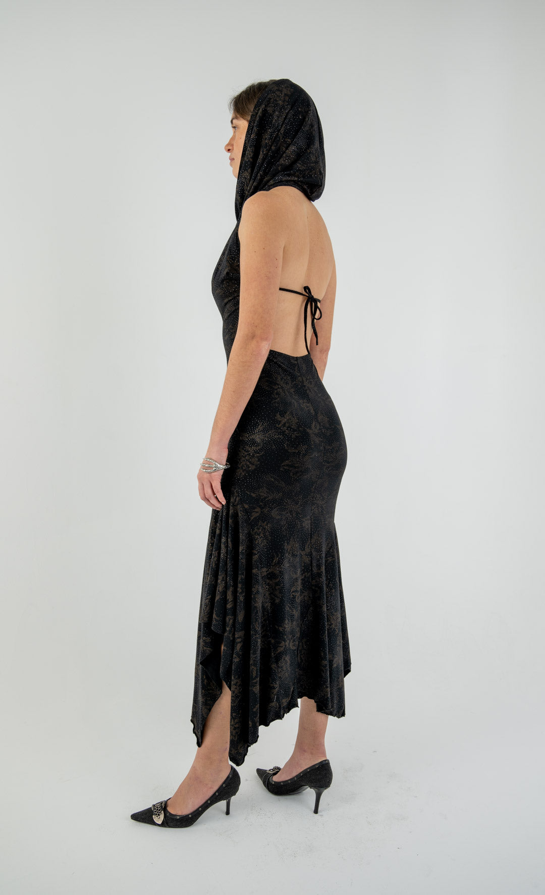 Hooded Glimmer Dress