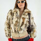Oat Rabbit Fur Jacket
