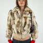 Oat Rabbit Fur Jacket