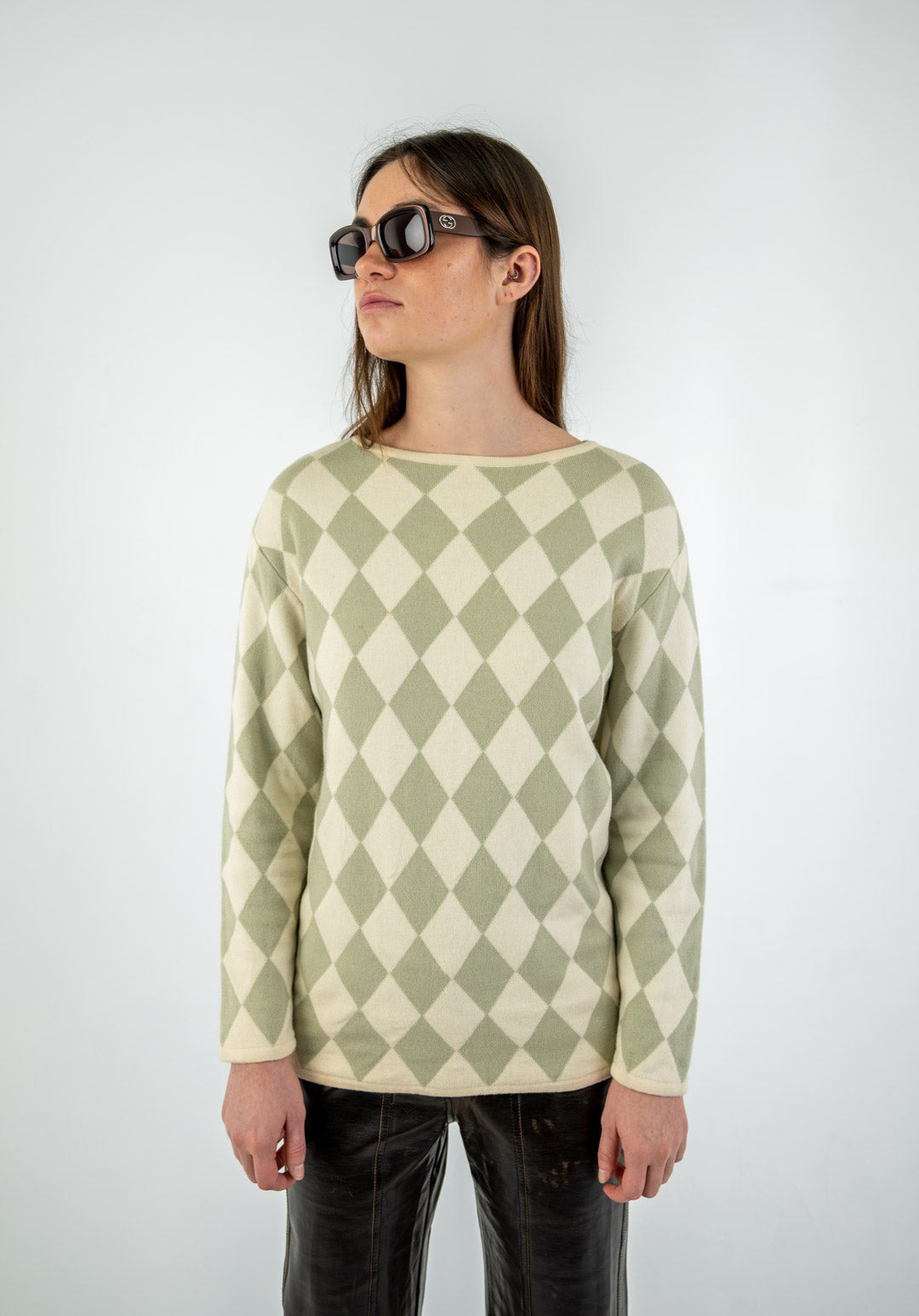 Gucci Sage Argyle Knit