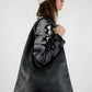 Noir Leather Pyramid Purse
