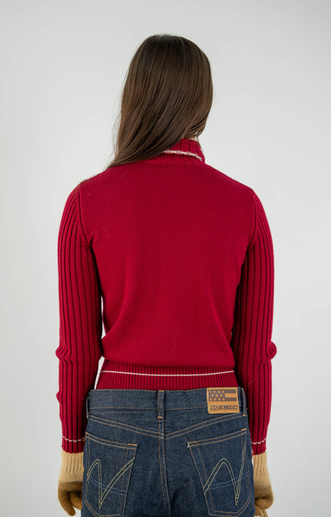 Moschino Claret Zip Knit