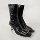 Gianmarco Lorenzi Leather Buckle Boots (38)