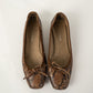 Coffee Snakeskin Ballet Flats (40)