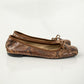 Coffee Snakeskin Ballet Flats (40)