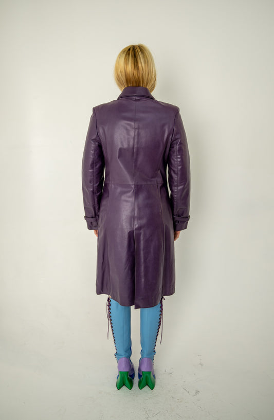 Lavender Leather Coat