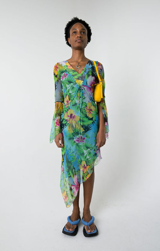 Atos Lombardini Silk Tropical Dress