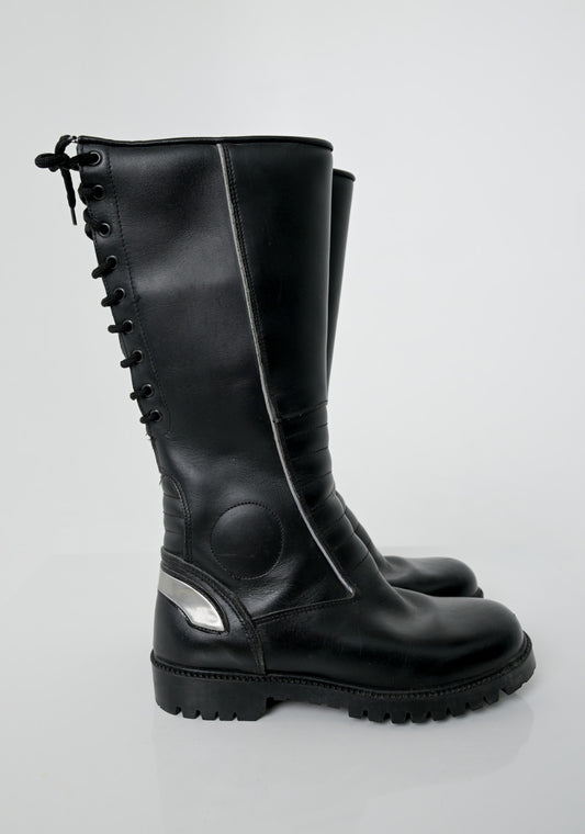 Leather Biker Boots (40)