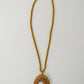 Amber Oval Pendant Necklace