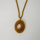 Amber Oval Pendant Necklace