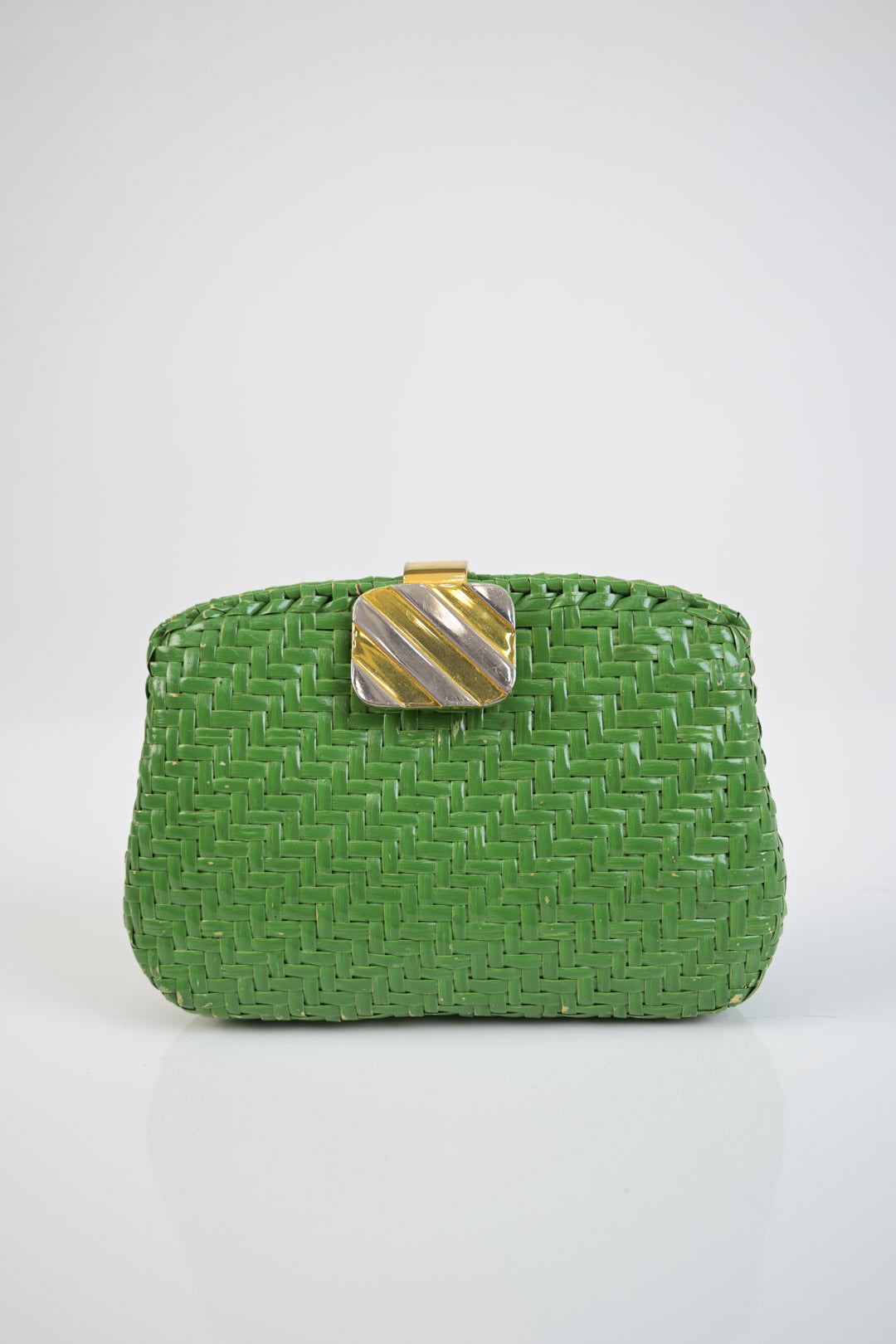 Rodo Malachite Wicker Clutch