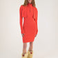 Claude Montana Coral Wool Dress