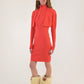 Claude Montana Coral Wool Dress