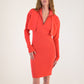 Claude Montana Coral Wool Dress