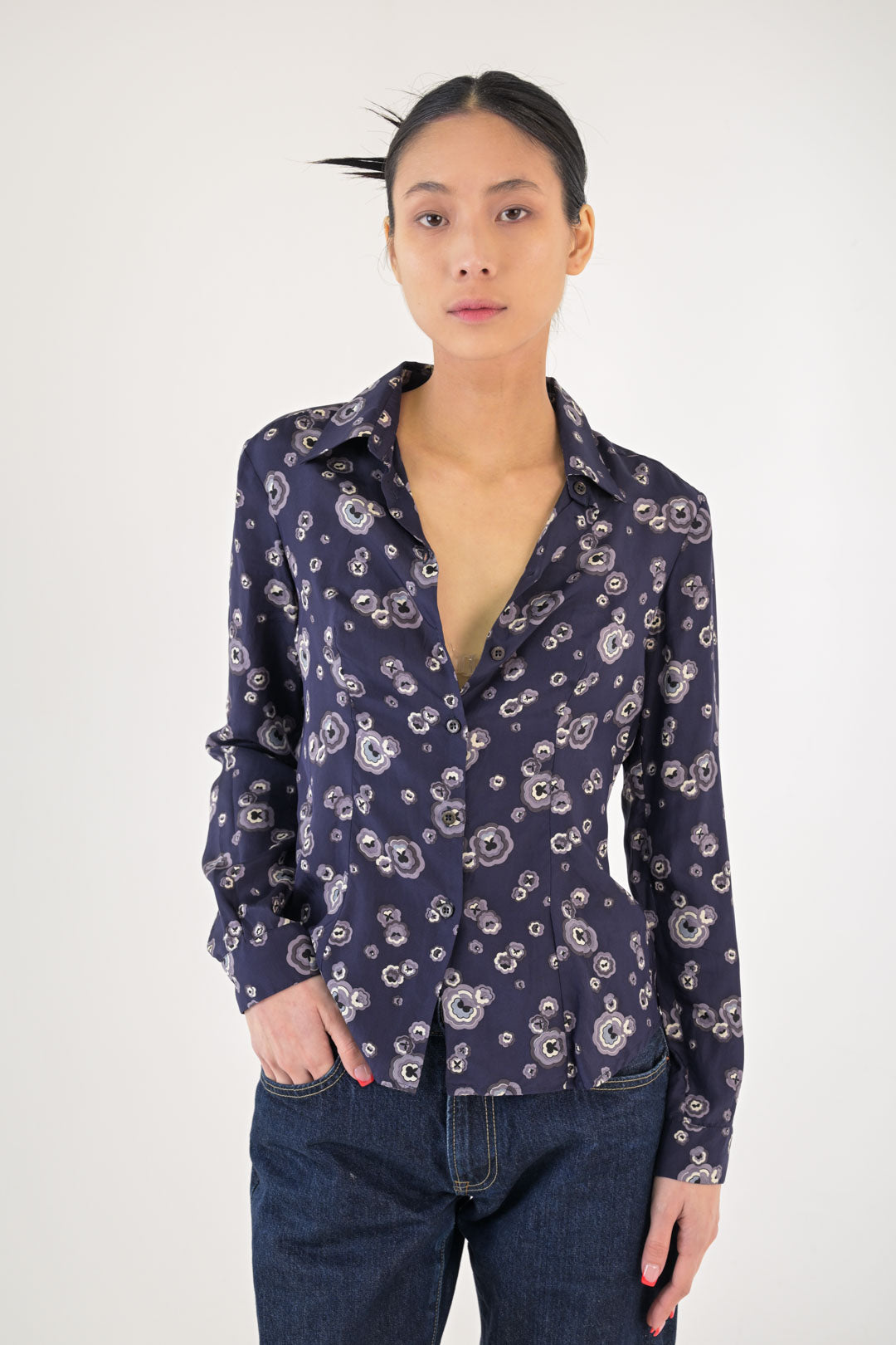 Miu Miu Silk Ranunculus Blouse