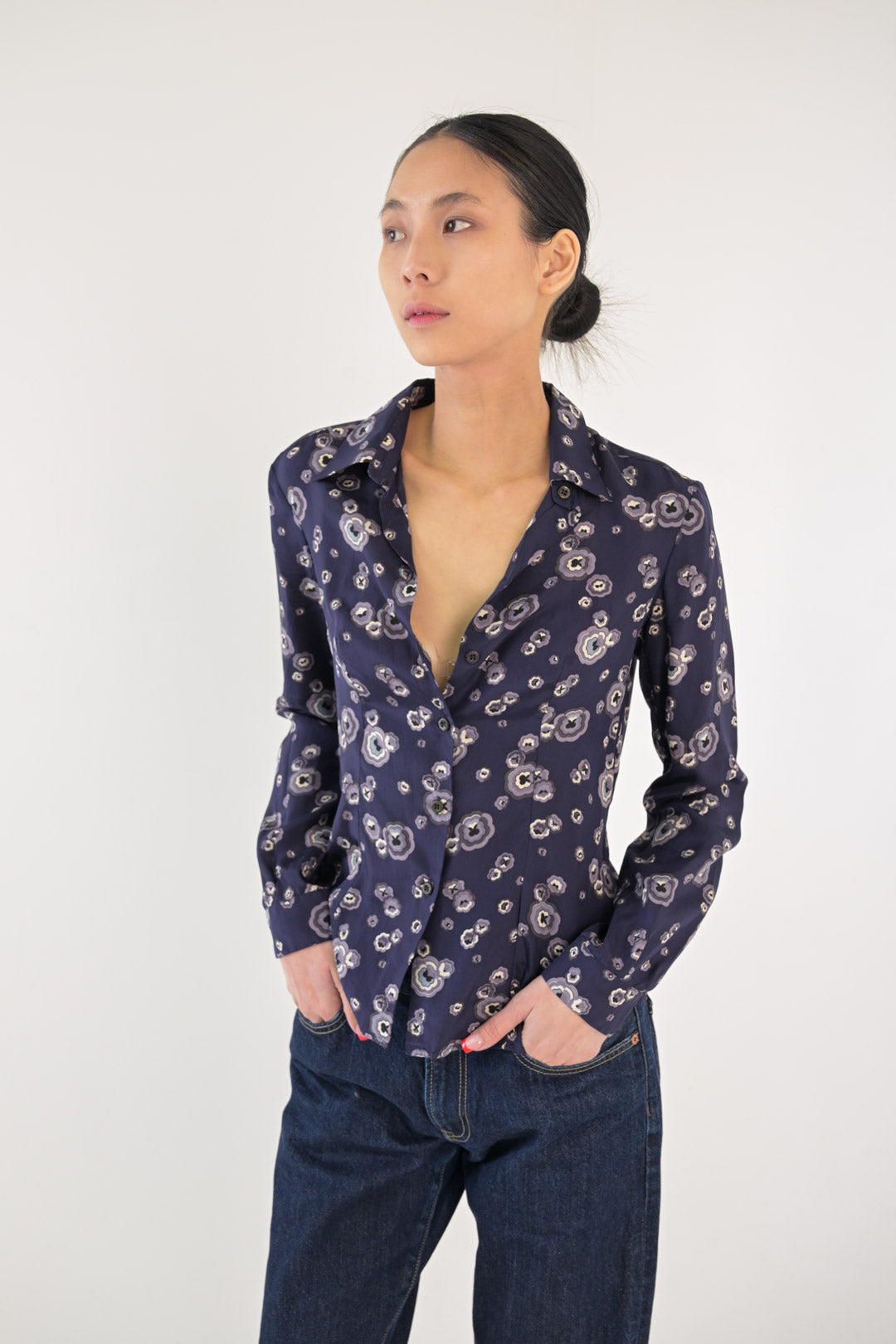 Miu Miu Silk Ranunculus Blouse