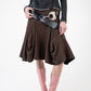 Carla G. Chicory Flounce Skirt