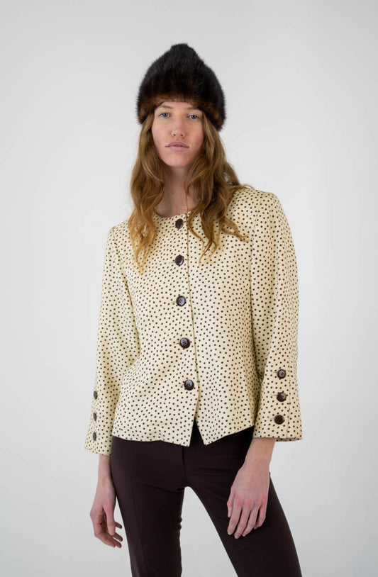 Yves Saint Laurent Espresso Dot Blazer