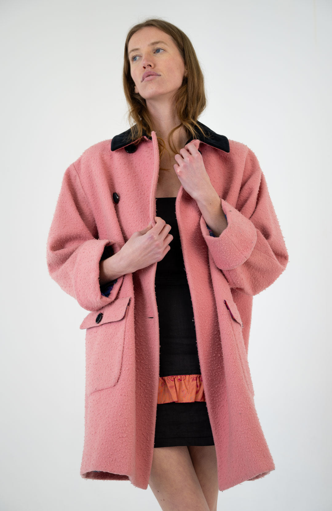 Valentino Peony Wool Peacoat