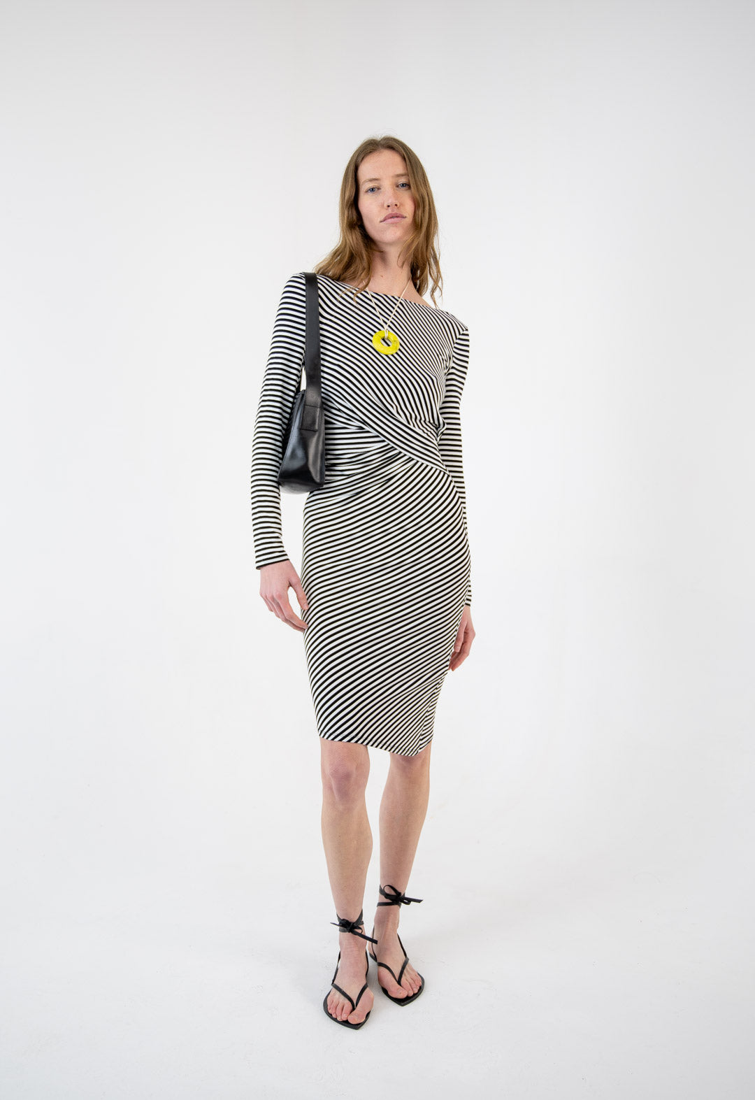 Patrizia Pepe Monochrome Striped Dress