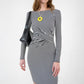 Patrizia Pepe Monochrome Striped Dress